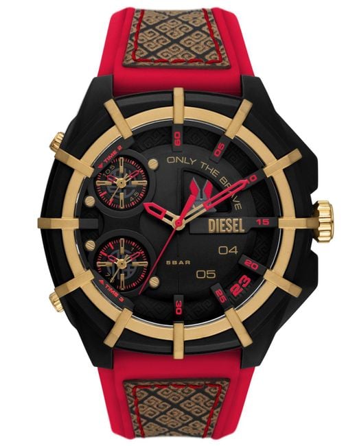 Diesel only the online brave watch red