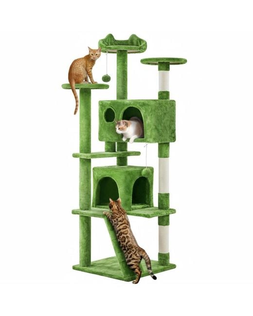 Aronkl Green Multi-level Cat Tree Tower