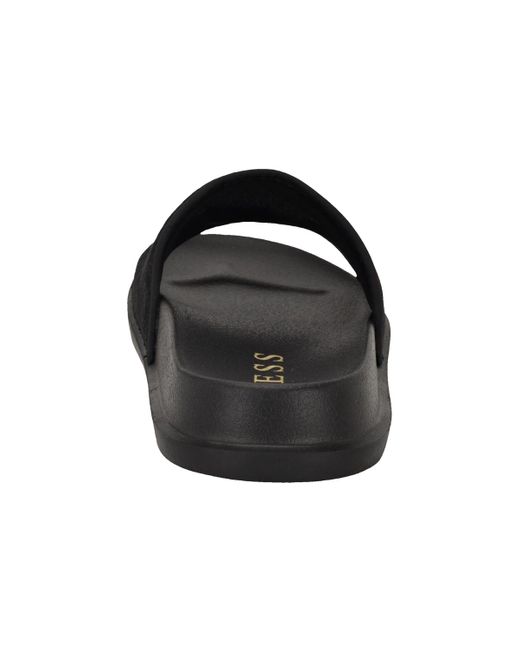Guess Black Vellden Slip-on Lifted Fashion Slides for men