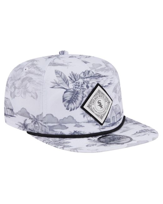 KTZ Metallic Chicago Sox Printed Island Golfer Snapback Hat for men