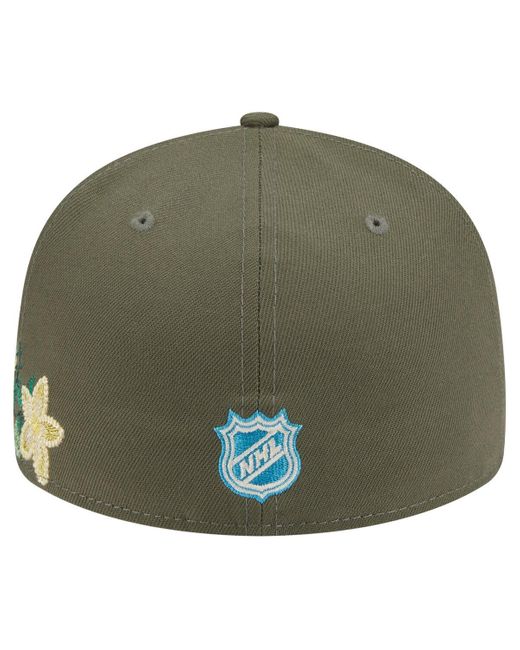 KTZ Green Philadelphia Flyers Tonal Florals 59fifty Fitted Hat for men