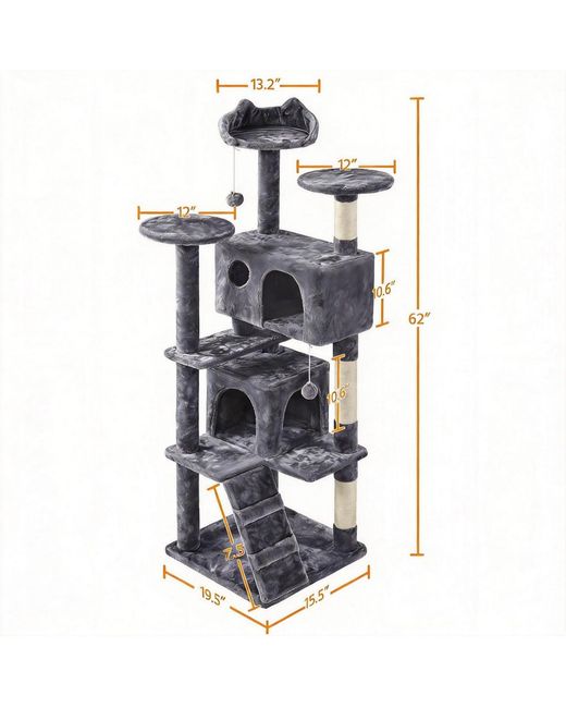 Aronkl White Multi-level Cat Tree Tower