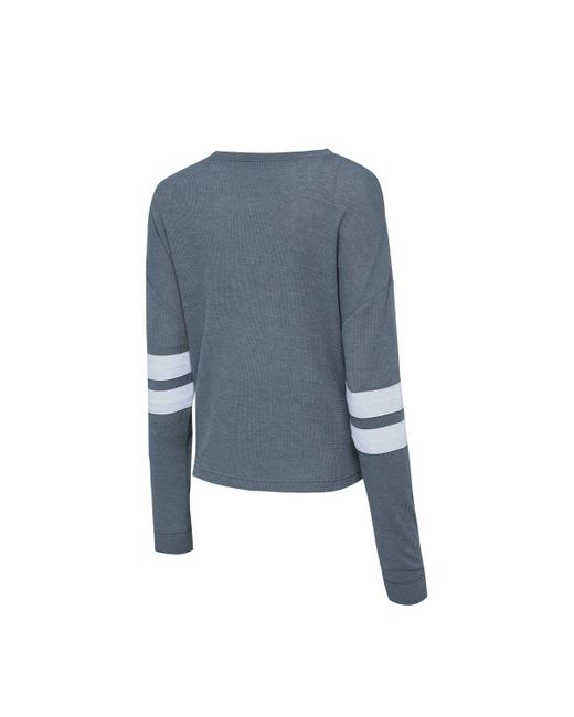 Concepts Sport Blue 2-piece Washington Capitals Meadowâ Long Sleeve Top And Shorts Sleep Set