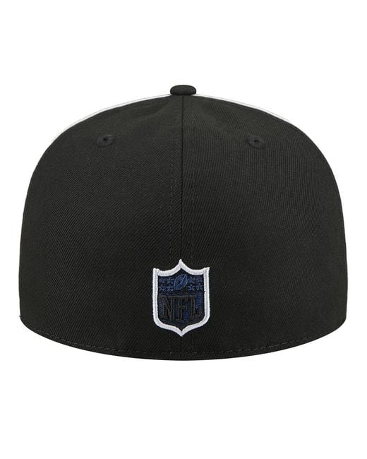 KTZ Black Dallas Cowboys Soutache 59fifty Fitted Hat for men