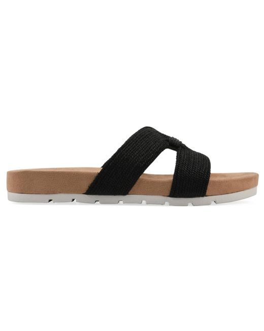 White Mountain Brown Tindra Slip-on Sandals