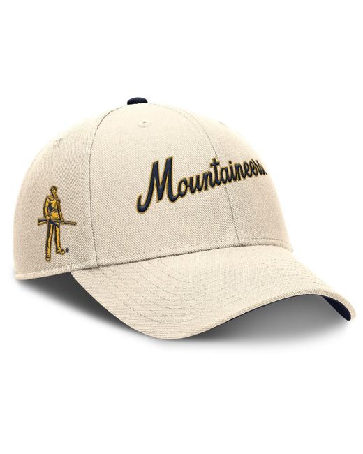 Nike Natural West Virginia Mountaineers Primetime Rise Adjustable Hat for men