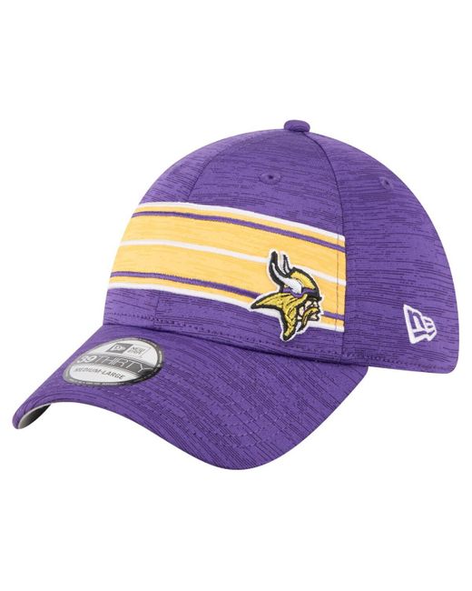 KTZ Purple Minnesota Vikings Stripes 39thirty Flex Hat for men