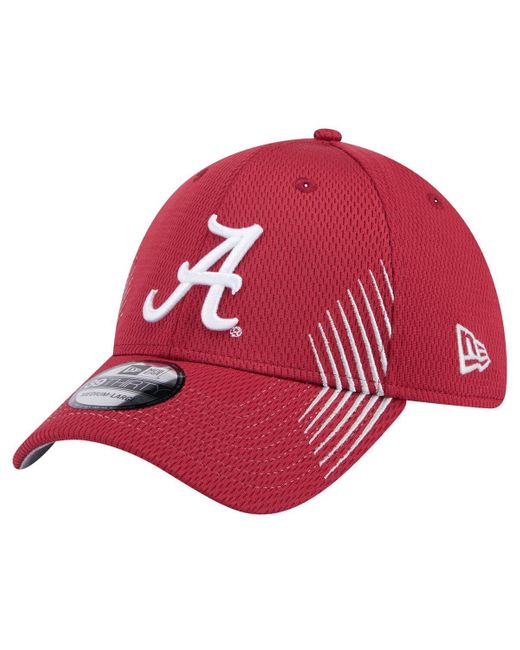 KTZ Red Alabama Tide Active Slash Sides 39thirty Flex Hat for men