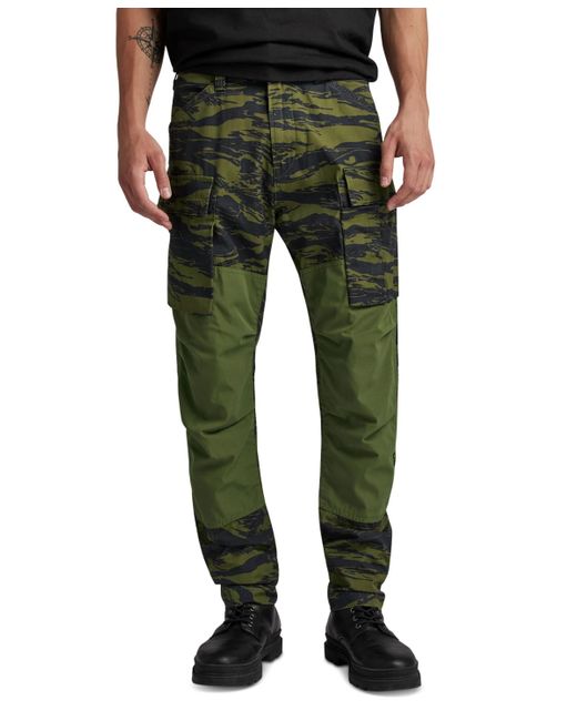 G-Star RAW Green Tapered Camo Cargo Pants for men