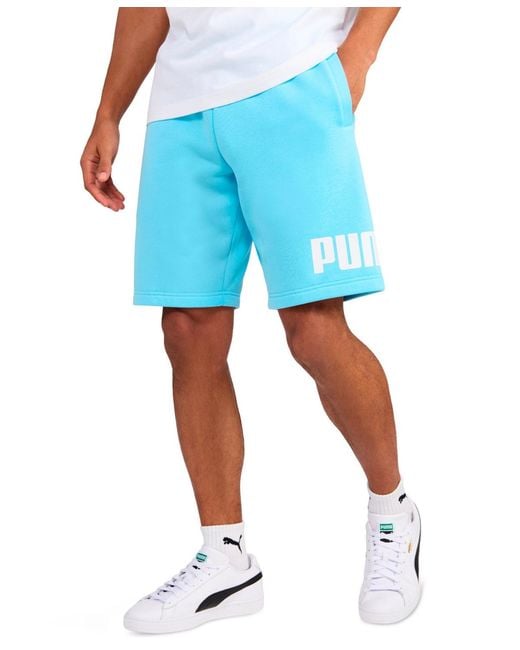 PUMA Blue Logo Drawstring Shorts for men