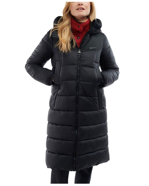 Barbour Synthetic Buckton Hooded Puffer Coat in Black Lyst