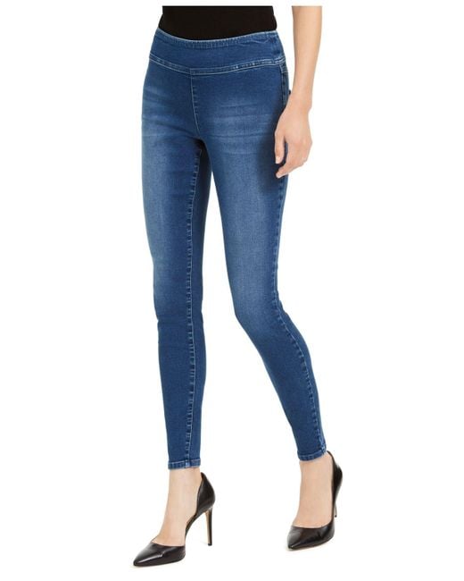 INC International Concepts Blue I.n.c. Pull-on Denim Jeggings, Created For Macy's