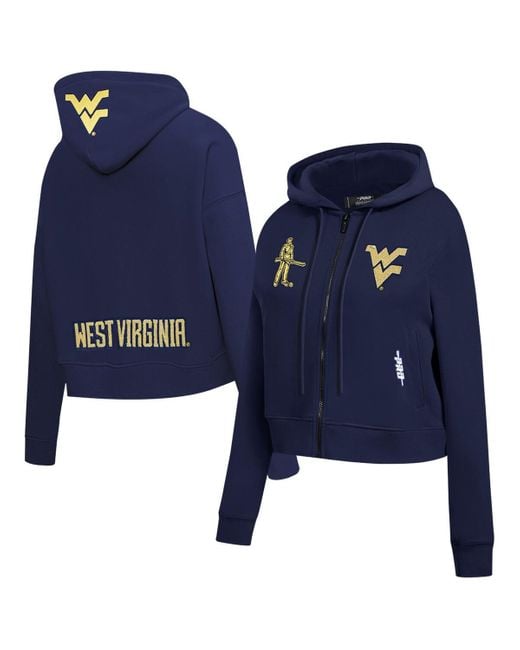 Pro Standard Blue West Virginia Mountaineers Game Day Sequin Full-zip Jacket
