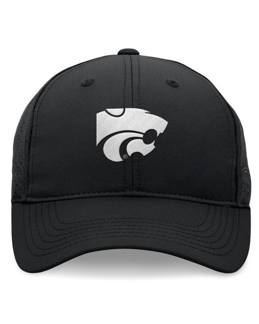 Top Of The World Black Kansas State Wildcats Liquesce Trucker Adjustable Hat for men