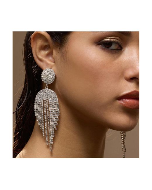 SOH White The Adeline Drop Earrings