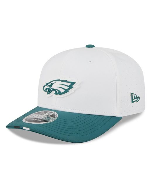 KTZ Blue White/midnight Green Philadelphia Eagles 2025 Nfl Training Camp 9seventy Adjustable Hat for men