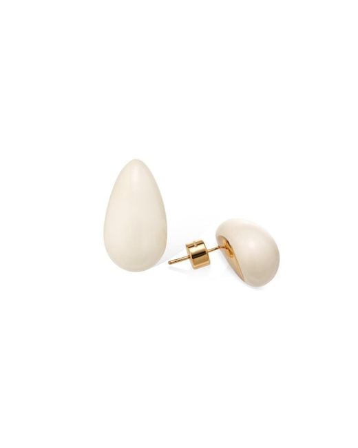 Retro Chic White Drop Earrings