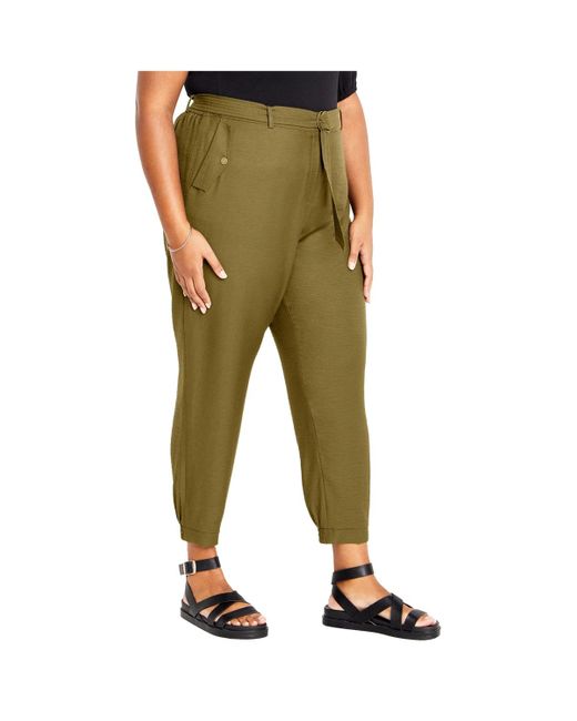 City Chic Green Plus Size Dakota Pant