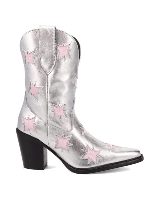 Dingo White Starburst Leather Boot