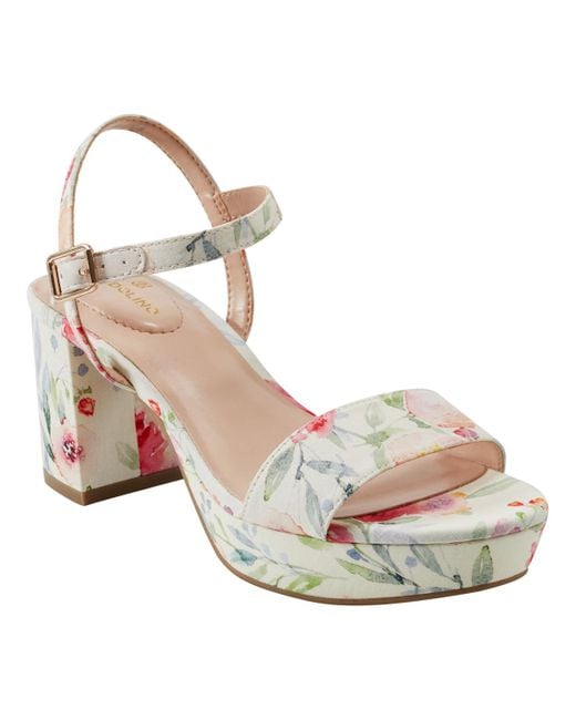 Bandolino Women's Metallic Pennie Platform Block Heel Dress Sandals