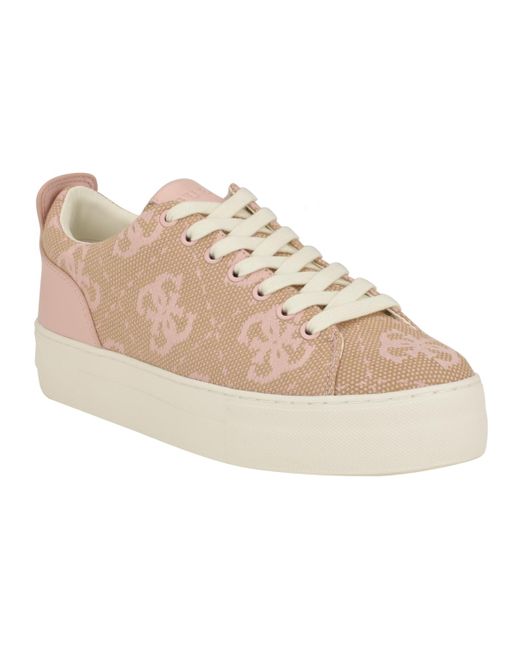 Guess Natural Giaa Platform Court Sneakers