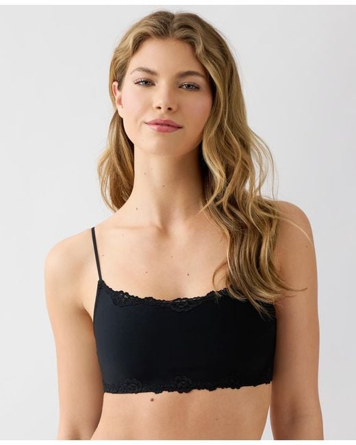 B.tempt'd Black Moderate Coverage Pull-on Lace Bralette