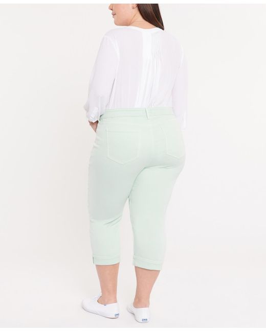 NYDJ Multicolor Plus Size Marilyn Crop Cuff Denim Jeans