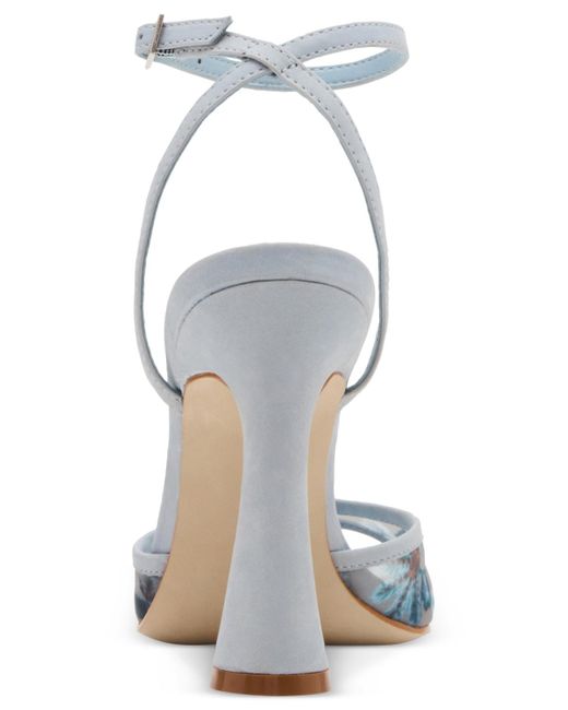 Steve Madden Blue Beki Two-piece Flare-heel Sandals