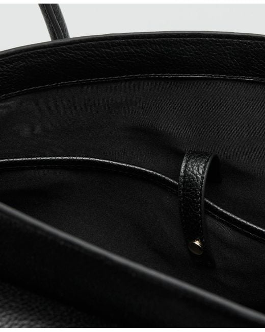 Mango Black Medium City Flap Handbag