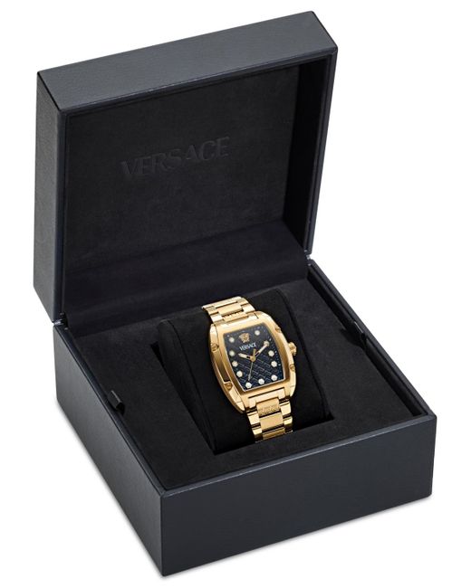 Versace Metallic Swiss Ion-plated Stainless Steel Bracelet Watch 45x36mm