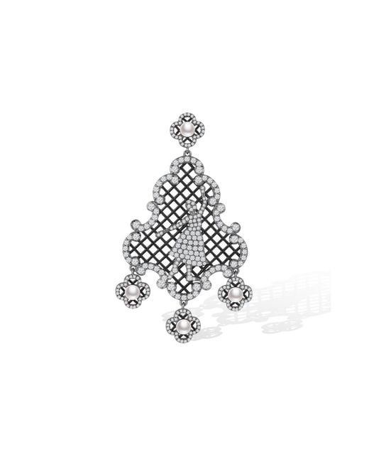 Retro Chic White Nutcracker Earrings