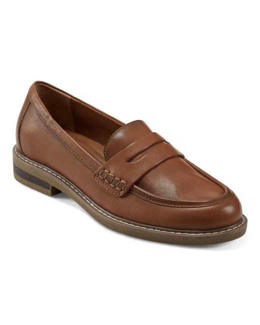 Earth Brown Javas Slip-on Penny Loafers