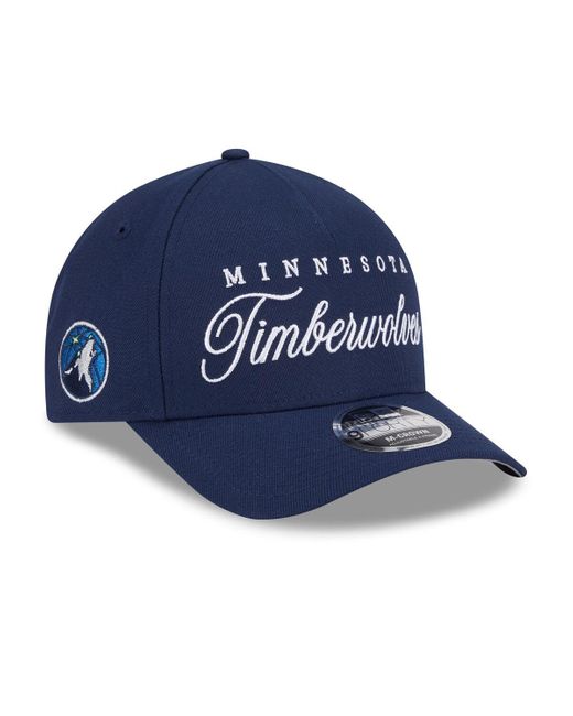 KTZ Blue Minnesota Timberwolves 2025 Nba Draft M-crown A-frame 9forty Adjustable Hat for men