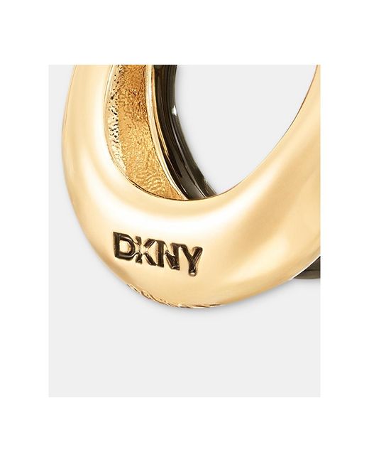 DKNY Metallic Puffy Split-hoop Earrings
