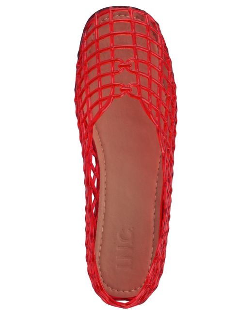 INC International Concepts Red Annya Jelly Flats