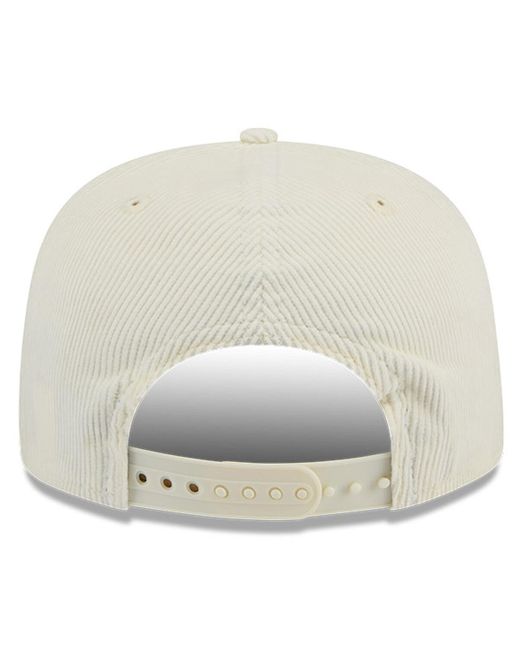 KTZ Natural White Minnesota Golden Gophers Throwback Golfer Corduroy Snapback Hat for men