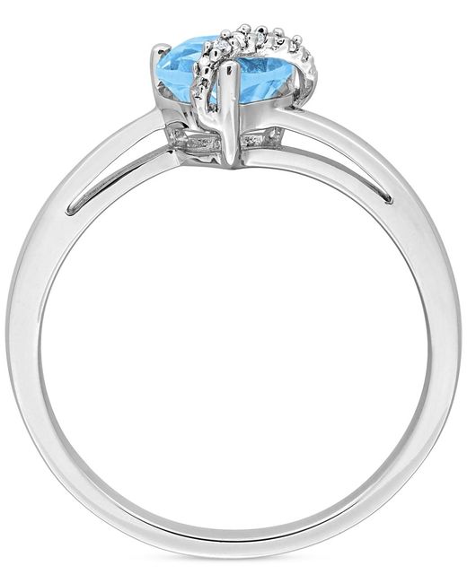 Macy's Blue Gemstone Heart Ring