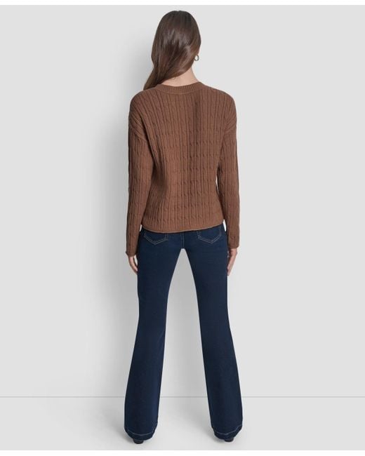 DKNY Brown Crewneck Sweater