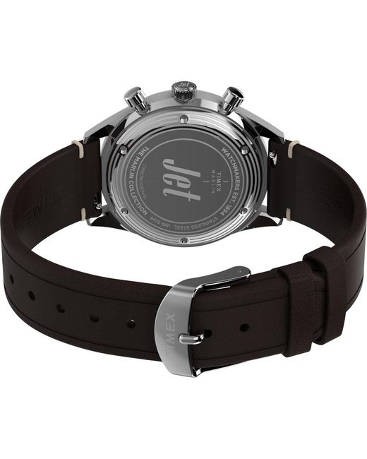 Timex Gray Chronograph Leather Watch for men