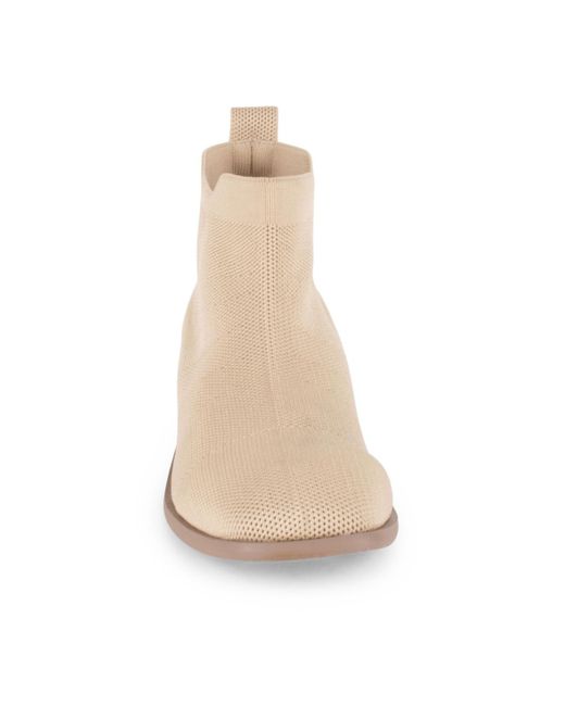 Tahari Natural Roundabout Knit Ankle Boots