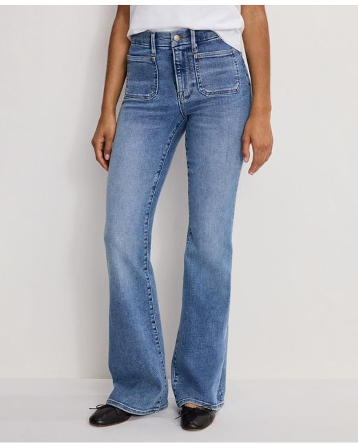 GOOD AMERICAN Blue Slim Fit Flare Leg Jeans