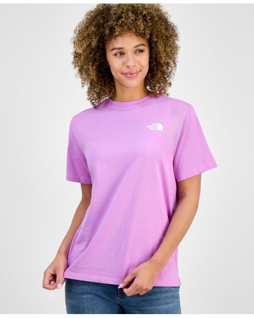 The North Face Purple Cotton Core Flower Graphic T-shirt