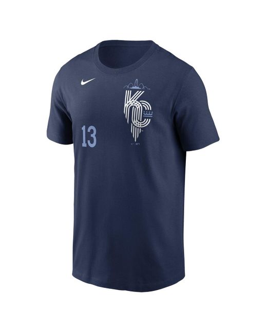 Nike Blue Salvador Perez Kansas City Royals 2024 City Connect Fuse Name Number T-shirt for men
