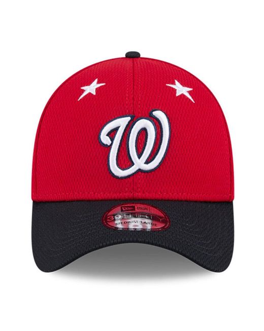 KTZ Red/navy Washington Nationals 2025 Mlb All-star Game 39thirty Flex Hat for men