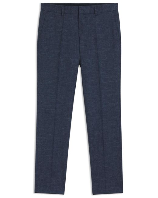 Boss Blue Boss By Patterned Stretch Slim-fit Pants for men