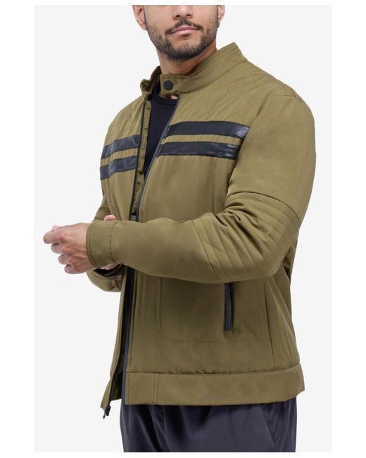 Xray Jeans Green Quilted Jacket for men