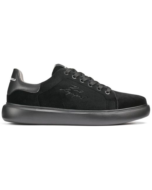 Karl Lagerfeld Black Round Toe Sneakers for men