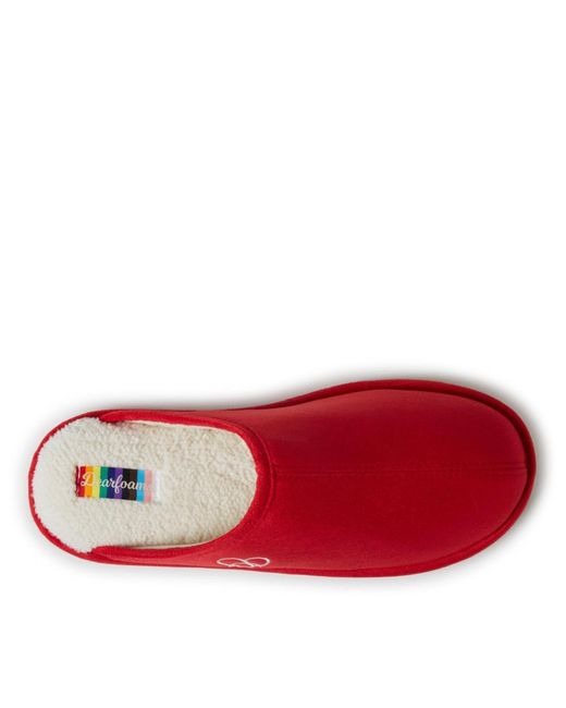 Dearfoams Red Pride Collection Scuff Slipper