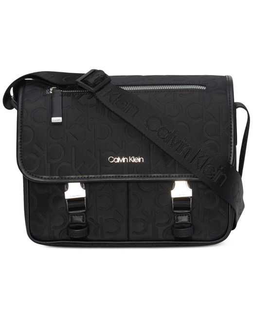 Calvin Klein Tandy Logo Messenger Bag in Black Lyst