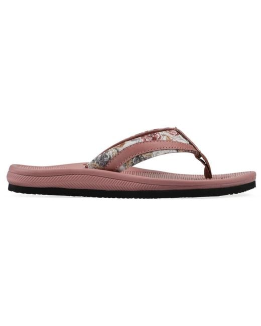 White Mountain Pink Bays Round Toe Flat Sandals